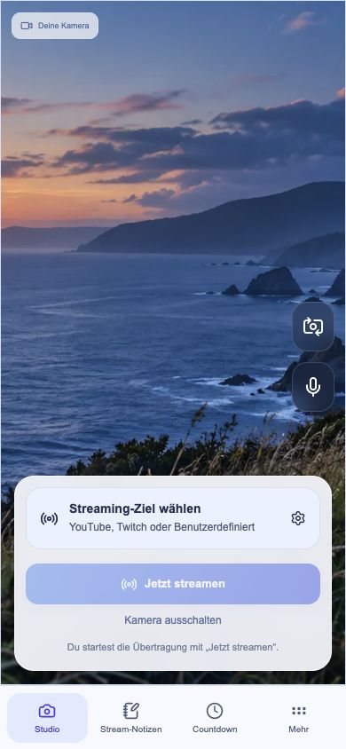 Current VoroCast Android interface, browser-rendered with a synthetic preview image
